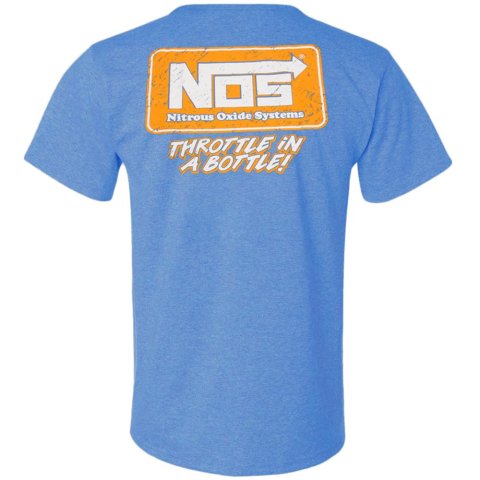 NOS Throttle In A Bottle T-Shirts 19071-MDNOS T-Shirt, Short Sleeve, Blue, Cotton, NOS, Men's Medium, Each