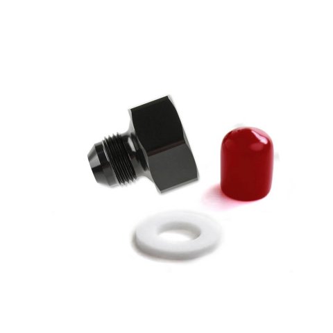NOS Bottle Nut Adapters 16233NOS Nitrous Nut, Aluminum, Black Anodized, 1 in. Female to -8 AN Male, Each