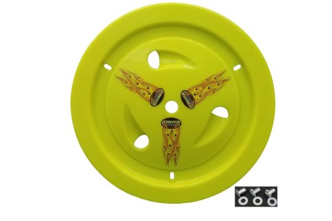 Dominator Race Products Wheel Covers DOM-1013-DZUS-FLO YE Cover, Ultimate Cover - Weld/Keizer/Aero/Bassett/Circle - 15" Smooth - Quick Fastener