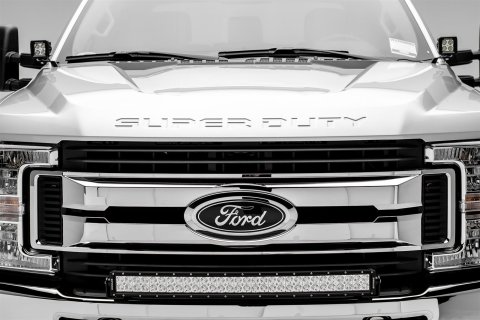 ZROADZ Front Bumper Top LED Light Kits Z325472-KIT 2017-Ford Super Duty F-250-350 Bar Kit - Includes 30" Curved Zroadz light