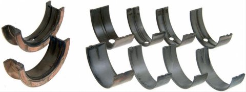 Speed-Pro Competition Series Main Bearings 120M Bearings, Series, Standard Size, Super Duty Alloy, H-14, 3/4 Groove, Mopar, 360, Set of 5