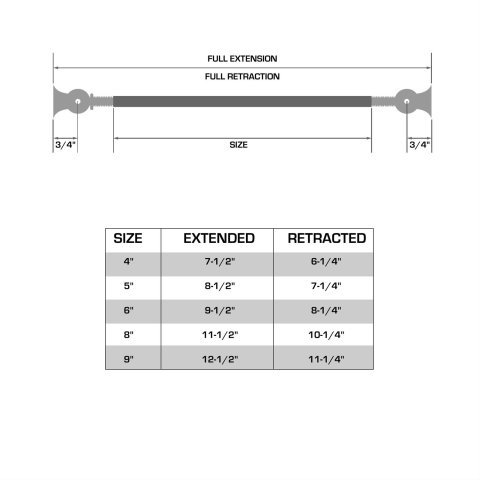 JOES Racing Products Spoiler Supports 12074 Support, Aluminum, Black Anodized, 4.00 in. Length, Each