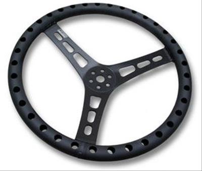 JOES Racing Products Aluminum Steering Wheels 13517-A Wheel, Aluminum, Natural, 3-Spoke, 2.5 in. Dish, 17 in. Diameter, Dual 3-Bolt Mount, Each
