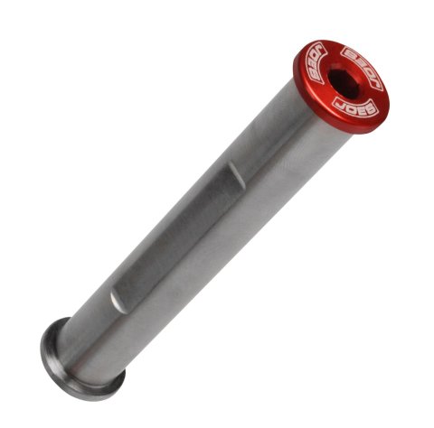 JOES Racing Products Micro Sprint Tubular King Pin Assemblies 25642 Pins, Sprint, Kingpin, Steel, Natural Finish, 3.8 in. Long, 0.625 in. OD, with Threaded Cap, Red Anodized, for V2 Spindles, Each