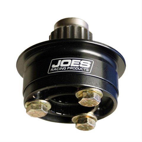 JOES Racing Products Steering Wheel Quick-Releases 13402 Quick-Release, 3-bolt Aftermarket, Aluminum, Black Anodized, 0.625 in. Shaft Diameter, Each