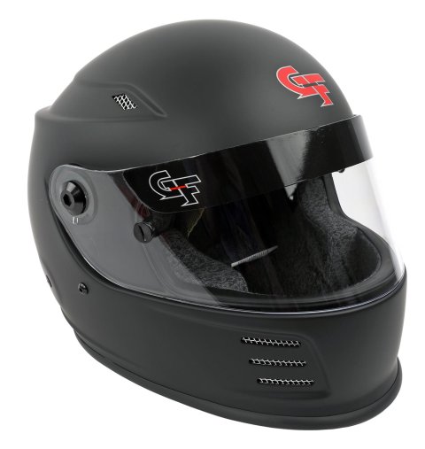 G-FORCE REVO SA2020 Helmets 13004MEDMB Helmet, REVO, Full Face, Snell SA2020, Matte Black, Clear Polycarbonate Shield, EPS Liner, Vented, Medium, Each