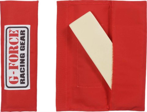 G-FORCE Harness Pads 4097RD Shoulder Pads, Red, Fire Retardant Cotton, G-Force Racing Logo, Pair