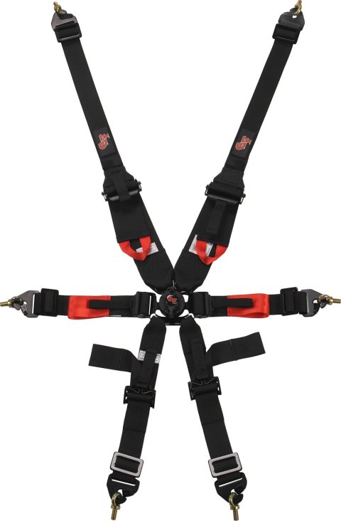 G-FORCE Pro Series Camlock 6-Point Harness 7623BK Harness, Camlock, Complete, 6-point, Pull Down, Floor Mount, Black, Each