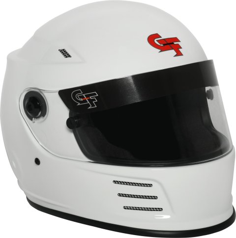G-FORCE REVO SA2020 Helmets 13004SMLWH Helmet, REVO, Full Face, Snell SA2020, Gloss White, Clear Polycarbonate Shield, EPS Liner, Vented, Small, Each