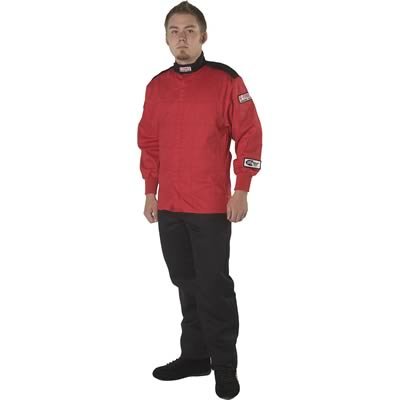 G-FORCE GF125 Driving Jackets 4126XXLRD Jacket, GF125, Single Layer, Pyrovatex, 2X-Large, Red, Each