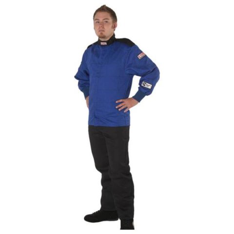 G-FORCE GF125 Driving Jackets 4126XXXBU Jacket, GF125, Single Layer, Pyrovatex, Blue, SFI 3.2A/1, Men's 3X-Large, Each