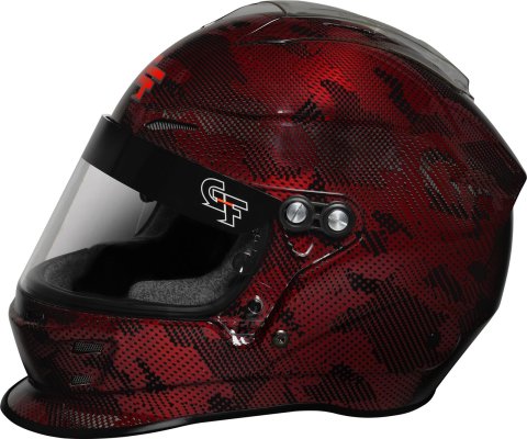 G-FORCE Nova Fusion SA2020 Helmets 16005XLGRD Helmet, Fusion, Full Face, Snell SA2020, Gloss Carbon Fiber Red, Clear Polycarbonate Shield, EPS Liner, Vented, XLarge, Each