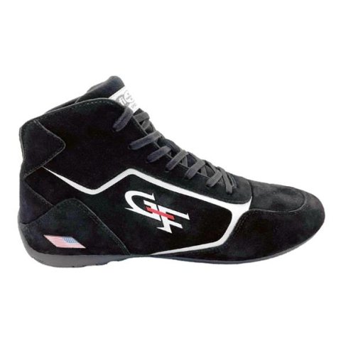 G-FORCE G-Limit Racing Shoes 44000080BK Driving Shoes, Mid-Top, Black, Suede/Leather, Men's Size 8, SFI 3.3/5, Pair