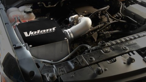 Volant DryTech Closed Box Air Intake Kits for 2015-2017 CANYON, 2015-2016 COLORADO - 15436D Kit, Box, Polyethylene Tube, Black, Synthetic Filter, Red, Chevy, GMC, Kit