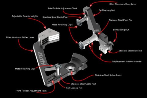 APR Adjustable Short Shifter Systems MS100103 System, Lever, Relay, Transverse 6-Speed Manual Transmission, Audi, Volkswagen, Kit
