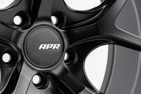 APR A01 Flow-Formed Satin Black Wheels 19x8.5 Wheel, Flow Formed, Aluminum, Black, Satin, 19 in. x 8.5 in., +45mm Offset, 5 x 112mm Bolt Pattern, Each