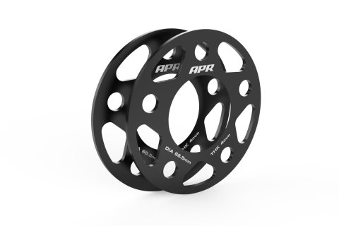 APR 0.157 inch Wheel Spacers MS100161 Spacers, in. Thickness, 2.62 in. Center Bore, Aluminum, Black, 5 x 112mm Bolt Circle, for Lamborghini, Audi, Porsche, Volkswagen, Pair