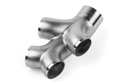 APR Cast Stainless Steel Double Y Splitters EXH0146 Exhaust Splitter, Splitter, 3 in. Inlet, 2.5 in. Quad Outlets, Steel, Natural, Each