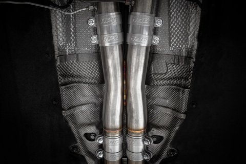 APR X-Pipes CBK0027 Exhaust Crossover Pipes, X-Pipes, Stainless Steel, Brushed, 3.00 in. Inlets, 2.75 in. Outlets, Audi, Each