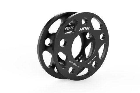 APR 0.315 inch Wheel Spacers MS100165 Spacers, in. Thickness, 2.62 in. Center Bore, Aluminum, Black, 5 x 112mm Bolt Circle, for Lamborghini, Audi, Porsche, Volkswagen, Pair