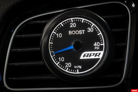 APR Boost Gauge Systems MS100148 Gauges, Pressure, 30 in. Hg/40 psi, Black Face, White Numbers, Black Bezel, 2 1/16 in., Analog, Mechanical, Vent Mounted Pod, Volkswagen, Kit