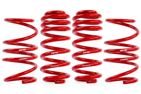 APR Roll-Control Lowering Springs SUS00017 Springs, Front and Rear, Red Powdercoated, Volkswagen, Set of 4