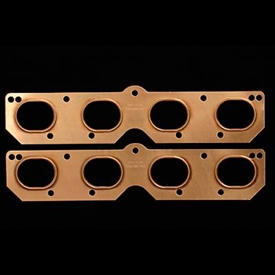 SCE Pro Copper Embossed Exhaust Gaskets 4167 Header and Manifold Gaskets, Embossed, Oval Port, Additional Bolt Holes Between the Outer Ports, Chrysler, 392 Hemi (Early), Pair