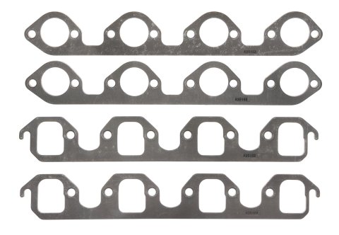 SCE Graph-Form Premium Header Gaskets 435183 and Exhaust Manifold Gaskets, Premium, High-density/Hi-temp Graphite, Square Port, for EFI Heads, Ford, 460, Pair