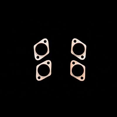 SCE Pro Copper Embossed Exhaust Gaskets 9407 Gaskets, Manifold, Exhaust, Embossed, Round Port, Volkswagen, Air-Cooled, Ported Heads, Set