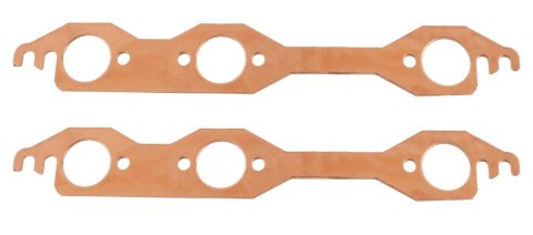SCE Pro Copper Annealed Exhaust Gaskets E17086 Header and Manifold Gaskets, Annealed, Round Port, Chevrolet, 4.3L V6, Pair