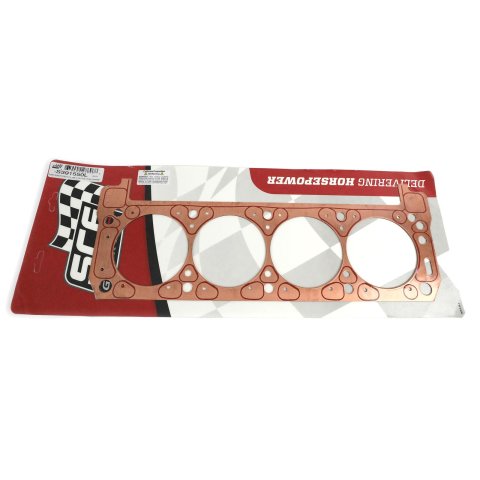 SCE ICS Titan Copper Head Gaskets S391550L Gaskets, Titan, Copper, 4.160 in. Bore, .050 in. Compressed Thickness, Ford, 302/351W, Yates Heads, Each