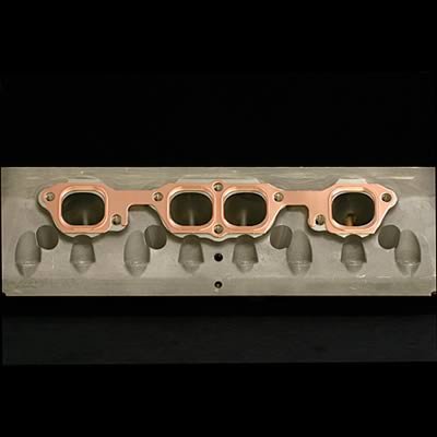 SCE Pro Copper Embossed Exhaust Gaskets 4811 Gaskets, Header, Copper, SB2 Mirror Port, Chevy, Small Block, Pair