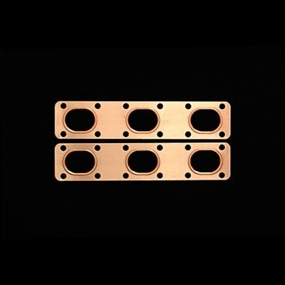 SCE Pro Copper Embossed Exhaust Gaskets for 1995-2000 CONTOUR, MYSTIQUE, 1999-2002 COUGAR - 9414 Header and Manifold Gaskets, Embossed, Stock Port, Ford, Mercury, 2.5L, Pair