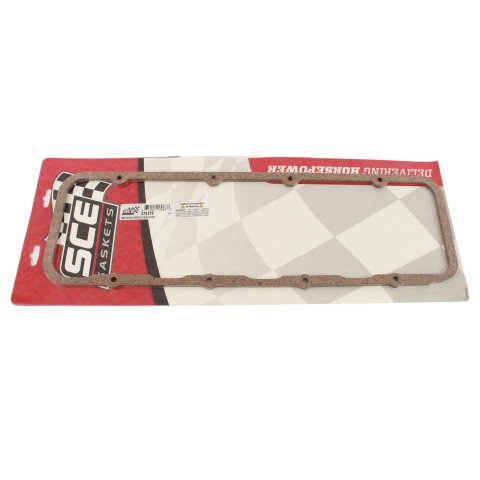 SCE AccuSeal Pro Valve Cover Gaskets 275375 Gaskets, Pro, Laminated High-Temperature Silicone/Cork, Chevy, Big Block, Brodix and Eicke 5.00 in. Cylinder Heads, Pair