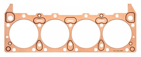 SCE ICS Titan Copper Head Gaskets S645743 Gaskets, Copper, 4.570 in. Bore, 0.043 in. Compressed Thickness, Has Provisions for Oil Drains In Mega Block, Chrysler, Big Block, Each