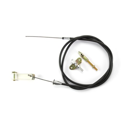 Lokar Emergency Brake Connector Cables EC-8001U Cable, Underdash Foot-Operated Brake, 6 ft. Length, Black Housing, Universal, Kit