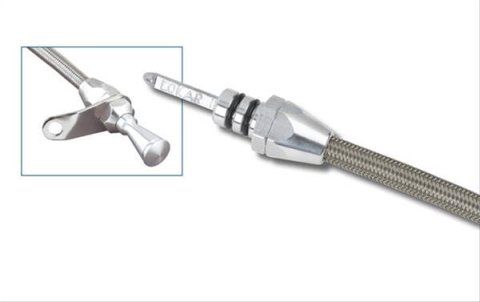 Lokar Hi-Tech Flexible Braided Stainless Transmission Dipsticks TD-3400TM Dipstick, Steel, Natural, Mount, TH400, Each