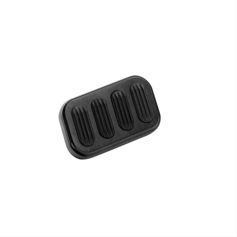 Lokar Midnight Series Pedal Pads XBAG-6005 Pad, Brake, Series, Aluminum, Rubber, Black Anodized, Automatic Transmission, Universal, Each