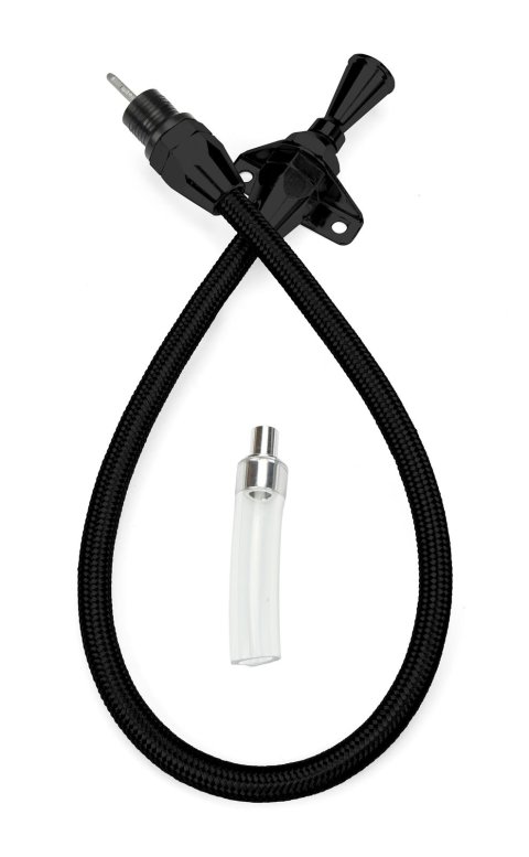 Lokar Midnight Series Flexible Braided Stainless Transmission Dipsticks XTD-3350400FM Dipstick, Steel Housing, Black Handle, GM, TH350, TH400, Each