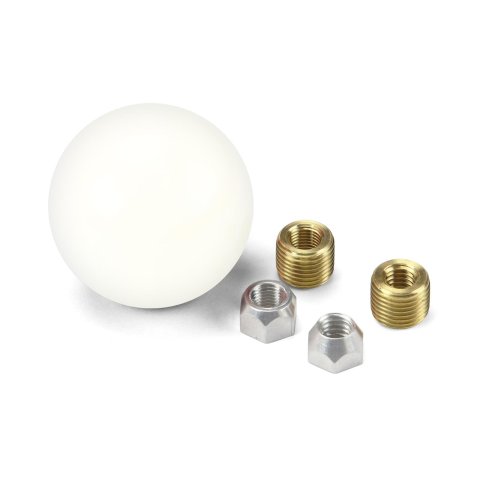 Lokar Shift Knobs SK-6883 Knob, Round, Polypropylene, White, Automatic, Manual Transmission, Each