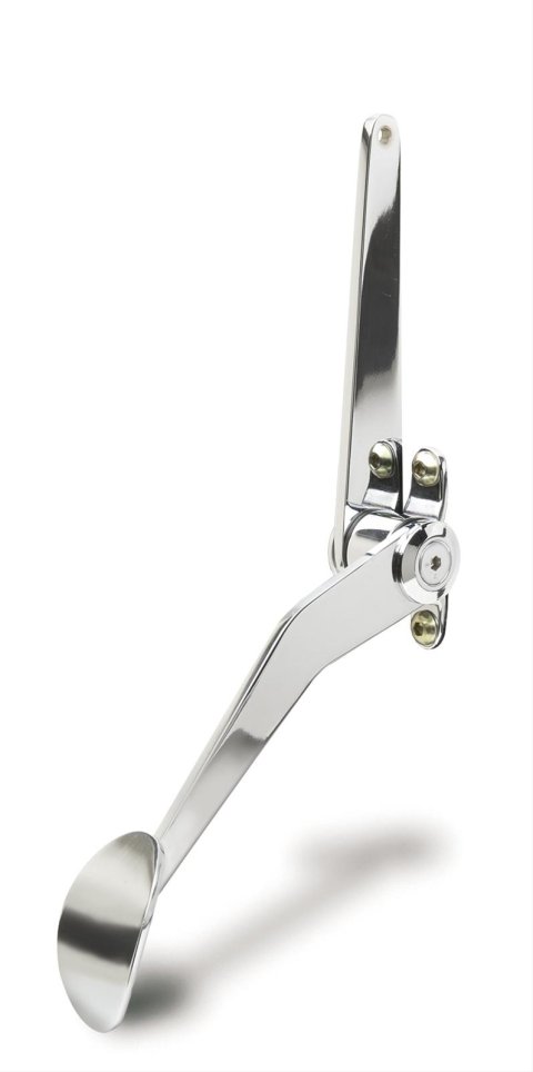 Lokar Steel Spoon Throttle Pedal Assemblies SPO-6070 Pedal, Steel, Chrome, Firewall Mount, Universal, Each