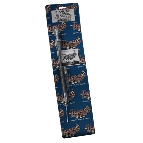 Lokar Hi-Tech Flexible Braided Stainless Transmission Dipsticks TD-30C6TM Dipstick, Steel, Natural, Mount, C-6, Each