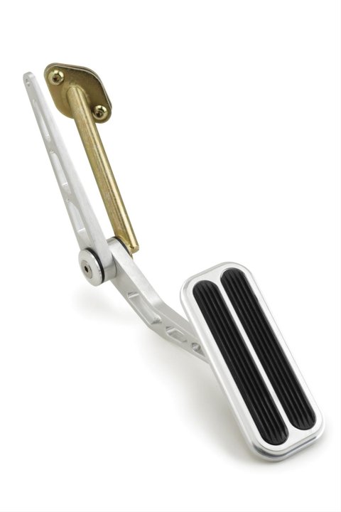 Lokar Billet Gas Pedal Assemblies for 1962-1967 CHEVY II - BAG-6127 Throttle Pedal, Aluminum, Rubber, Brushed, Firewall Mount, Chevy, Each