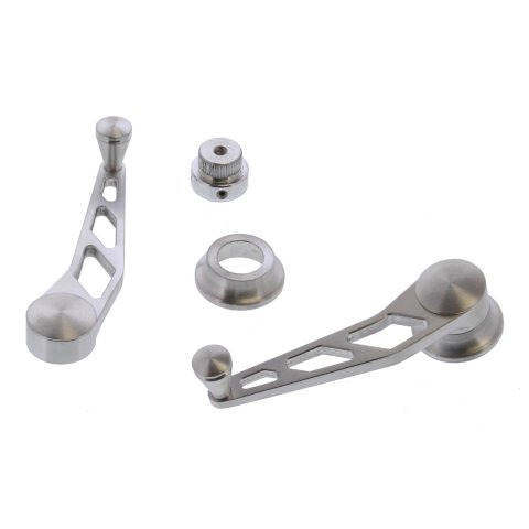 Lokar Billet Window Cranks IDH-2014 Crank Handle; Aluminum Crank; GM/Ford 1949 And Up; Brushed; Pair
