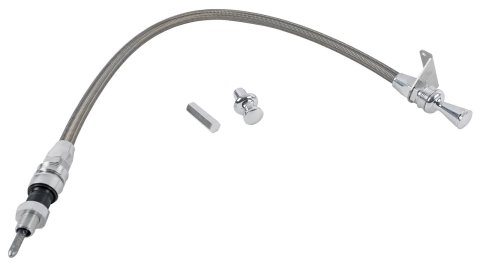 Lokar Anchor-Tight Locking Transmission Dipsticks 1211244 Auto Trans Dipstick; Anchor Tight Flexible Dipstick; TH-700R4; Firewall Mount; Brite Fini