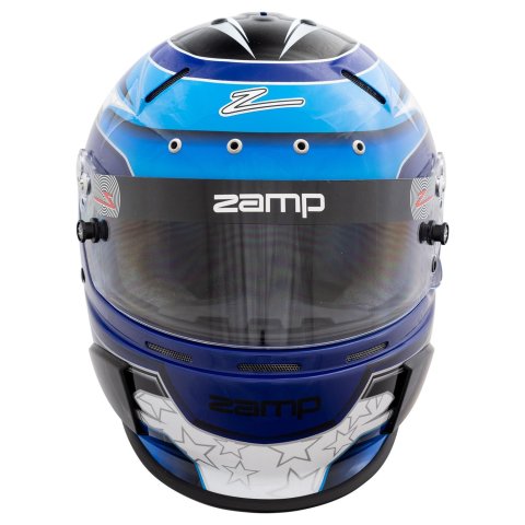 Zamp RZ-70E Switch Helmets H760C31XL Helmet, Switch, Full Face, Blue/Light Blue Graphic, Gloss Finish, Fire-Retardant Liner, Snell SA2020/FIA 8859-2015, X-Large, Each
