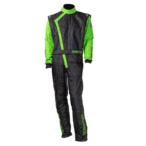 Zamp Driving Suits R07C09YM Race Suit ZR-40 Race Youth Suit SFI 3.2A/5 Green/Black Medium