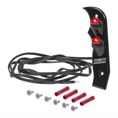 B&M Magnum Grip Shifter Side Plates 81164 Plate, Shift Knob Component, Anodized Black, 12 V Buttons, Grip, Each