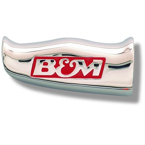 B&M Universal T-Handle Shift Knobs 80643 Knob, T-Handle, Aluminum, Chrome, Logo, Automatic, Manual Transmission, Each