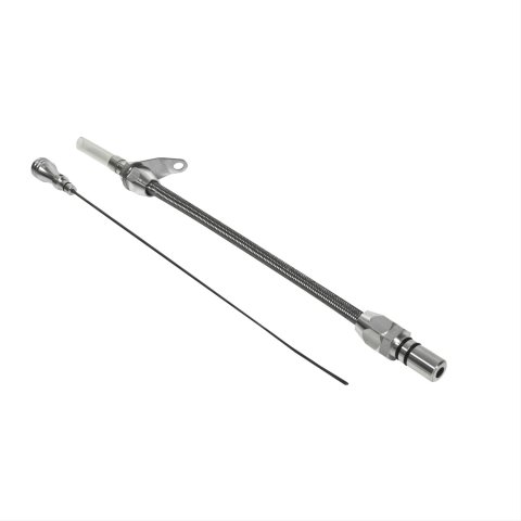 B&M Transmission Fluid Dipsticks 22165 Dipstick, Aluminum, Polished, GM, TH350, TH350C, Each